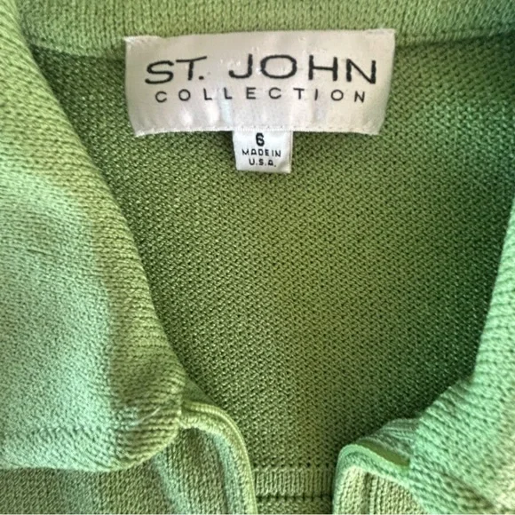 St. John Collection Green Zip-Front Blazer - Picture 3 of 3